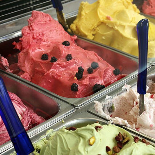 ice cream with toppings